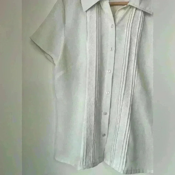 Vintage El Corte Ingles White Travel Button Up Shirt Vacation Cabana 2XL - Picture 4 of 11